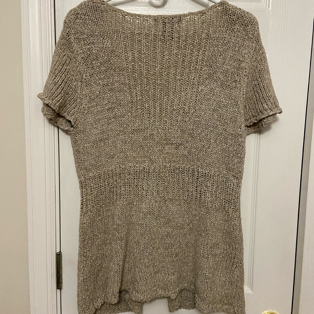 Women's Beige short sleeve sweater - Picture 4 of 4